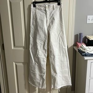 Zara The Marine Straight Jean White Size 4